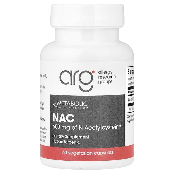 Metabolic Maintenance, NAC, 600 mg, 60 Vegetarian Capsules