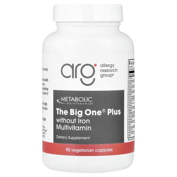 Metabolic Maintenance, The Big One® Plus, Without Iron Multivitamin, 90 Vegetarian Capsules 3 Metabolic Maintenance, The Big One® Plus, Without Iron Multivitamin, 90 Vegetarian Capsules