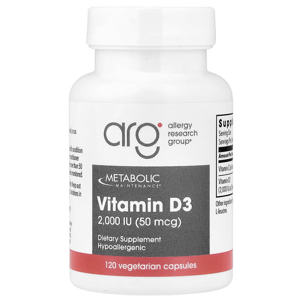 Metabolic Maintenance, Vitamin D-3, 120 Vegetarian Capsules