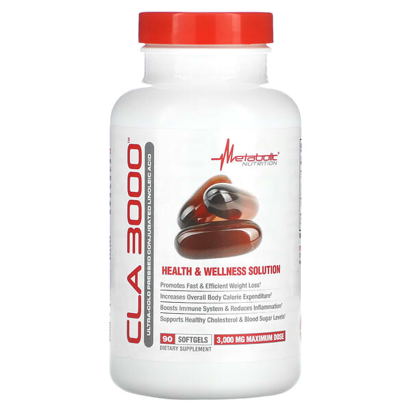Metabolic Nutrition, CLA 3000, 90 Softgels (1,000 mg per Softgel)