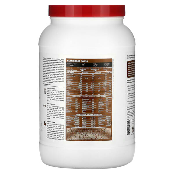 Alternative view of Metabolic Nutrition, MuscLean, Lean Muscle Weight Gainer, Chocolate Milkshake, 2.5 lb
