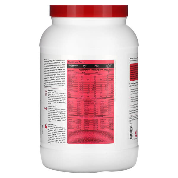 Alternative view of Metabolic Nutrition, MuscLean, Lean Muscle Weight Gainer, Strawberry Milkshake, 2.5 lb
