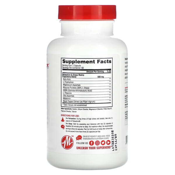 Alternative view of Metabolic Nutrition, Relaxitrol, 60 Capsules