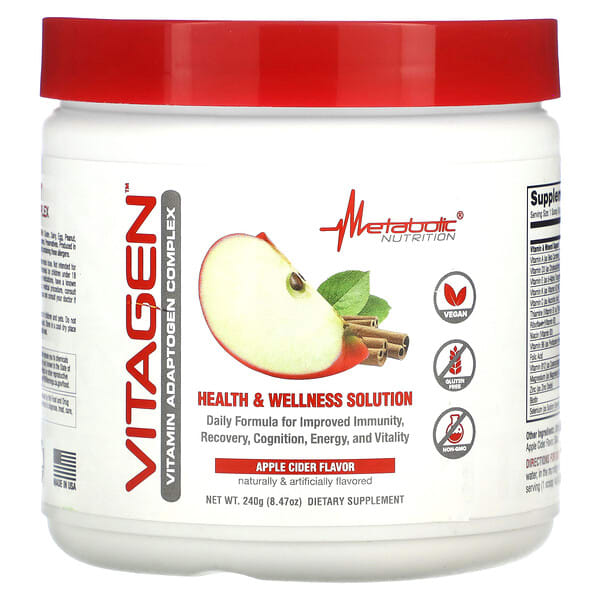 Metabolic Nutrition, VitaGen, Apple Cider, 8.47 oz (240 g)