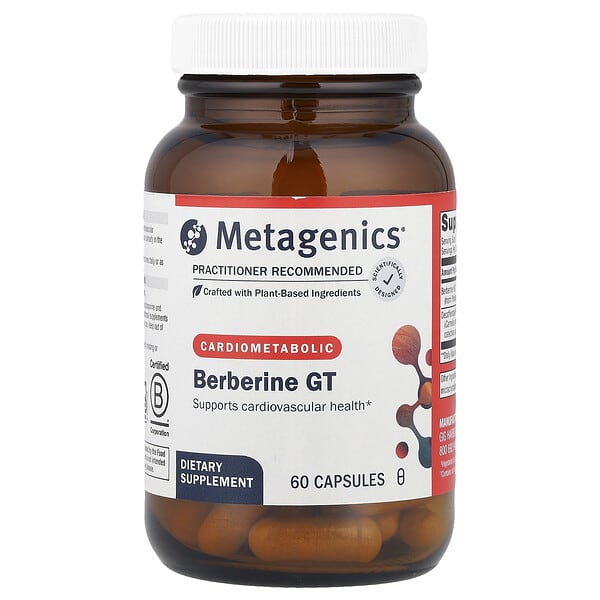 Metagenics, Berberine GT, Cardiometabolic, 60 Capsules