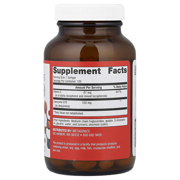 Alternative view of Metagenics, CoQ10 ST®, 100 mg, 120 Softgels