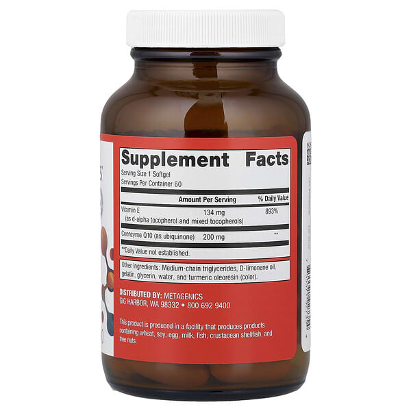 Alternative view of Metagenics, CoQ10 ST®, 200 mg, 60 Softgels