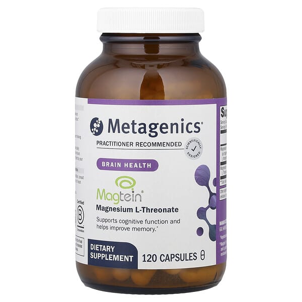 Metagenics, Magtein® Magnesium L-Threonate, 120 Capsules
