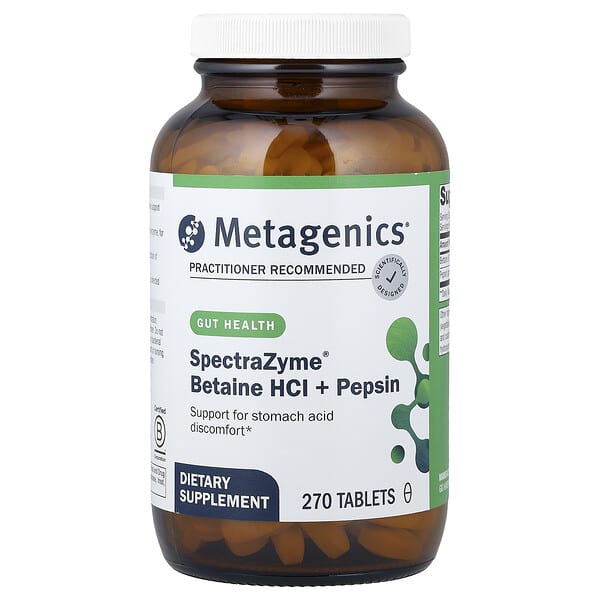 Metagenics, SpectraZyme® Betaine HCl + Pepsin, 270 Tablets