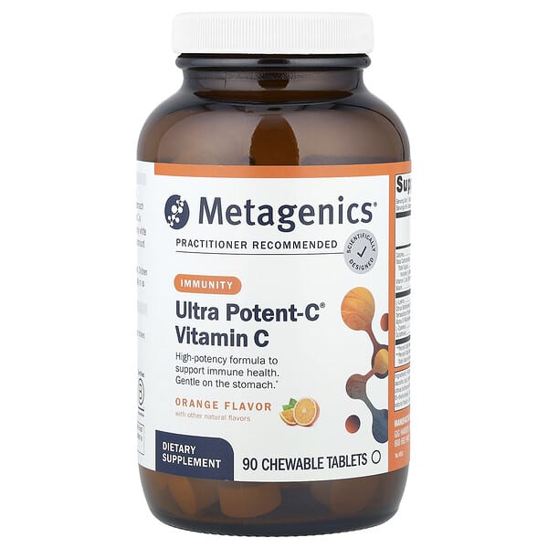 Metagenics, Ultra Potent-C® Vitamin C, Orange , 90 Chewable Tablets