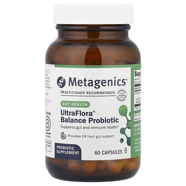 Metagenics, UltraFlora® Balance Probiotic, 55 mg (15 Billion CFU), 60 Capsules