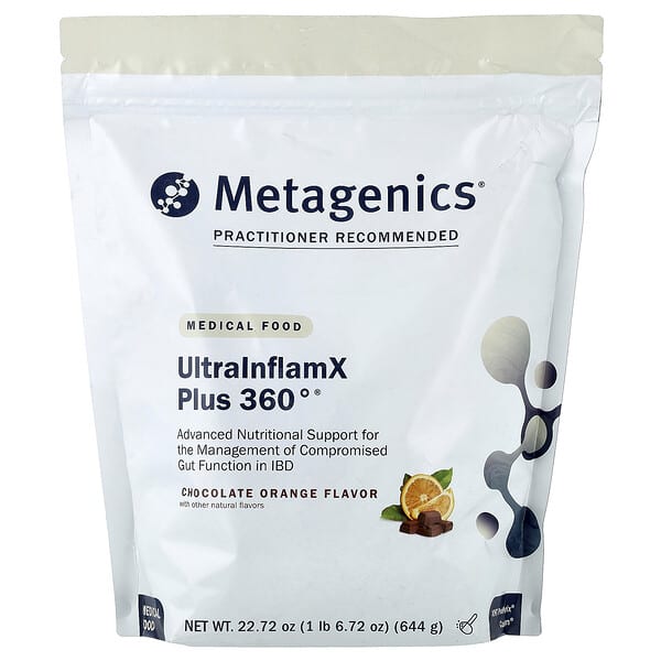 Metagenics, UltralnflamX Plus 360°®, Medical Food, Chocolate Orange, 22.72 oz (644 g)
