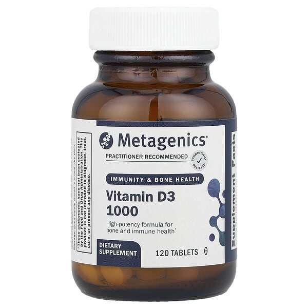Metagenics, Vitamin D3 1000, 25 mcg (1,000 IU), 120 Tablets