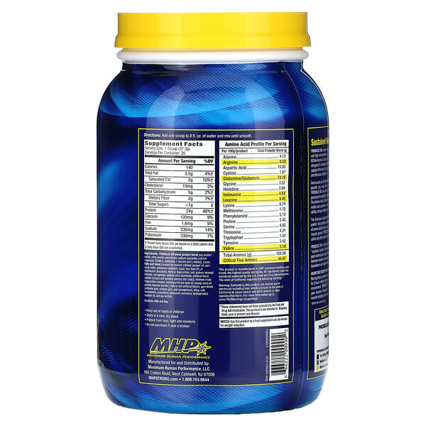 Alternative view of MHP, Probolic-SR, Chocolate, 2.14 lbs (969.8 g)
