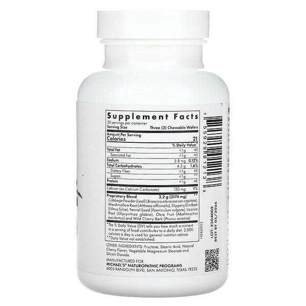 Alternative view of Michael's Health, Antisid, Cherry , 90 Vegan Chewable Wafers