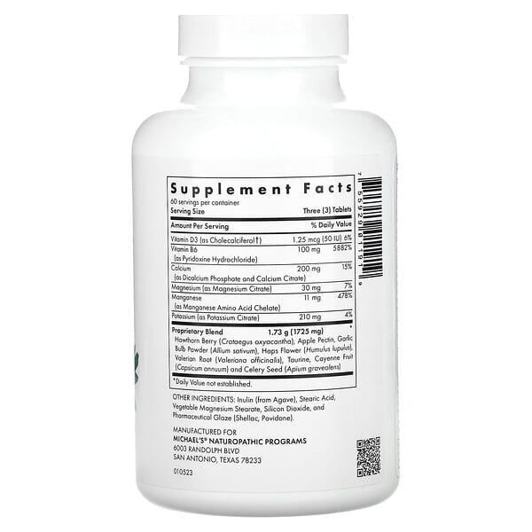 Alternative view of Michael's Health, Blood Pressure Factors, 180 Vegetarian Tablets