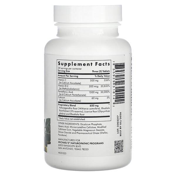 Alternative view of Michael's Health, Energy Adrenal Support, 90 Vegetarian Tablets