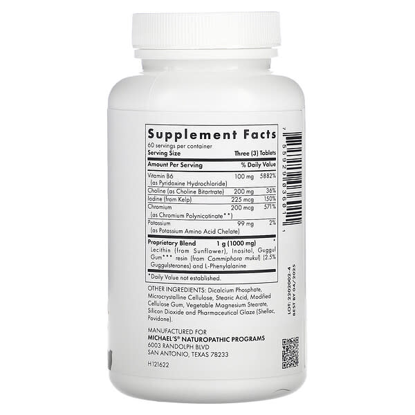 Alternative view of Michael's Health, Fat Metabolism Factors, 180 Vegetarian Tablets