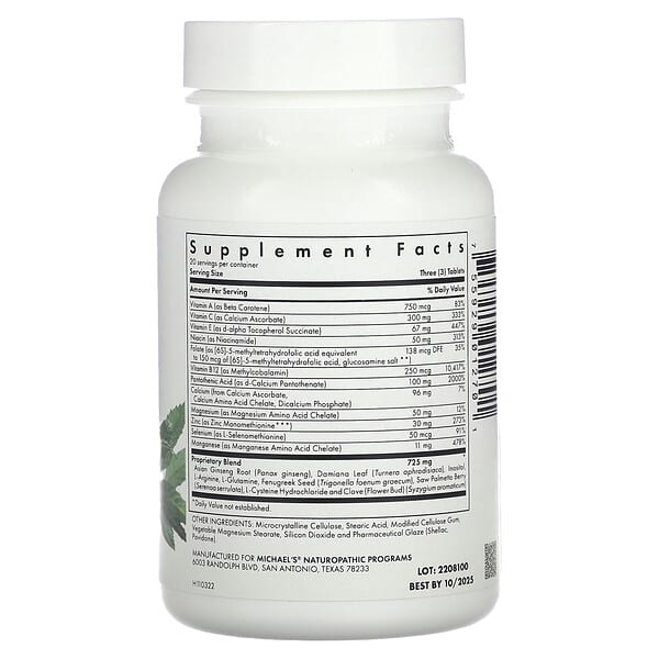 Michael's Health, Male Reproductive Factors, 60 Vegetarian Tablets 2 Michael's Health, Male Reproductive Factors, 60 Vegetarian Tablets - Ảnh 2