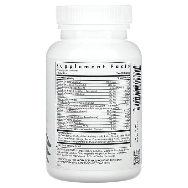 Alternative view of Michael's Health, Pre-Teen Girls, Multivitamin , 120 Vegetarian Tablets
