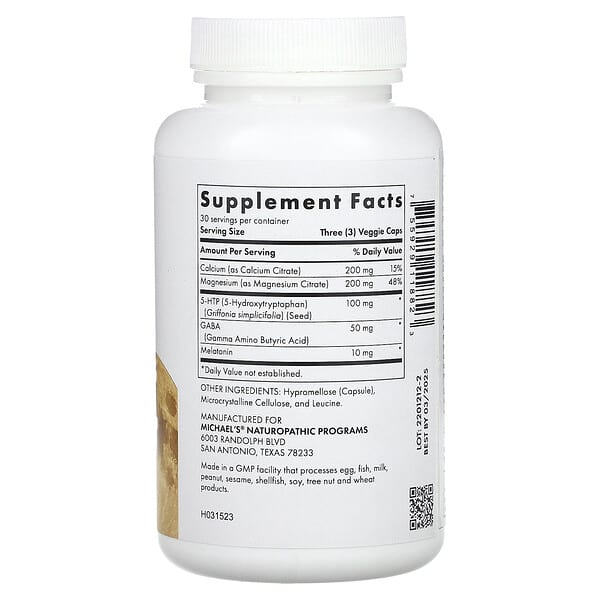 Michael's Health, Sleep Factors, 90 Vegan Capsules 2 Michael's Health, Sleep Factors, 90 Vegan Capsules - Ảnh 2