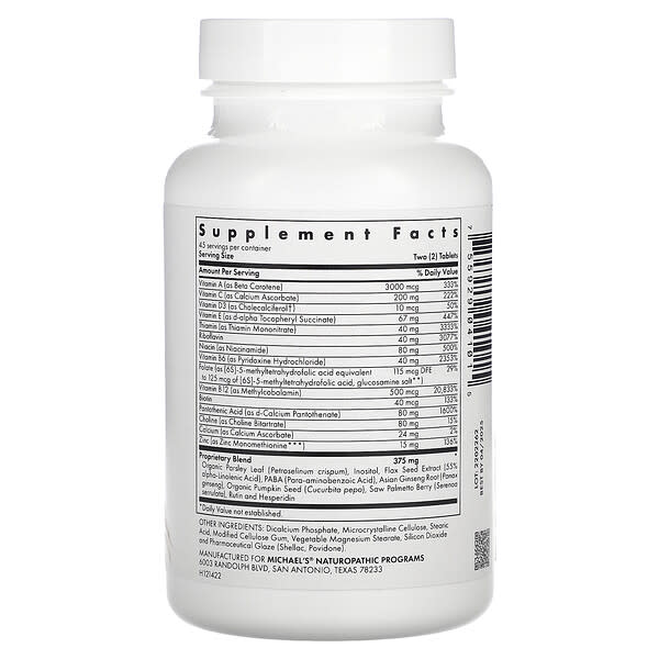 Alternative view of Michael's Health, Teen Boys Multivitamin, 90 Vegetarian Tablets