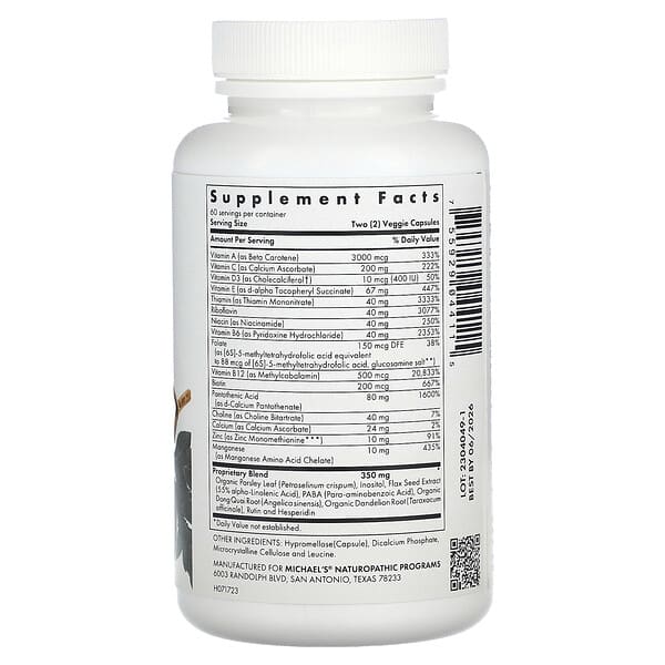 Alternative view of Michael's Health, Teen Girls Multivitamin, 120 Vegetarian Capsules