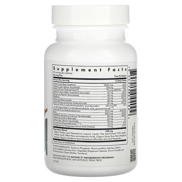 Alternative view of Michael's Health, Teen Girls Multivitamin, 60 Vegetarian Tablets