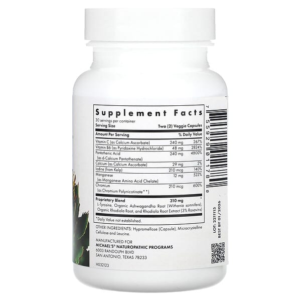 Alternative view of Michael's Health, Thyrodrenal, 60 Vegan Capsules