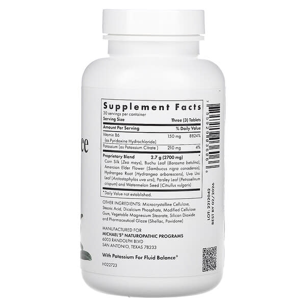 Alternative view of Michael's Health, Water Balance Factors, 90 Vegetarian Tablets