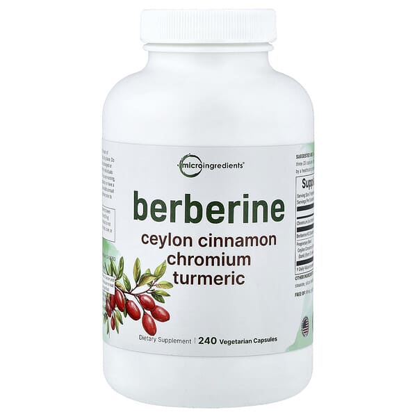 Micro Ingredients, Berberine, 240 Vegetarian Capsules