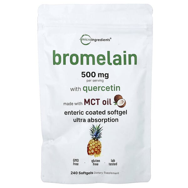 Micro Ingredients, Bromelain With Quercetin,  240 Softgels