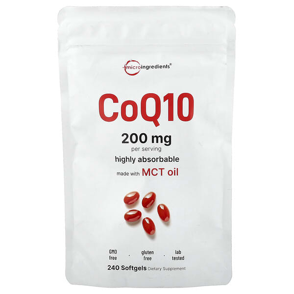 Micro Ingredients, CoQ10, 240 Softgels (100 mg per Softgel)