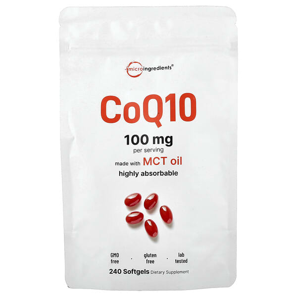 Micro Ingredients, CoQ10, 240 Softgels (50 mg per Softgel)
