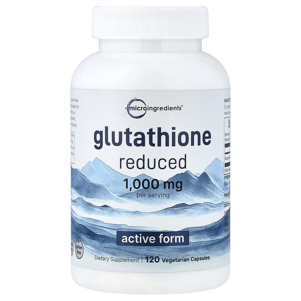 Micro Ingredients, Glutathione, Reduced, 120 Vegetarian Capsules (500 mg per Capsule)