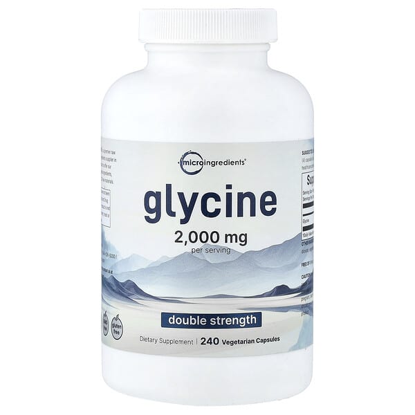 Micro Ingredients, Glycine, 240 Vegetarian Capsules (500 mg per Capsule)