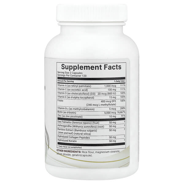 Alternative view of Micro Ingredients, Hair Vitamins Complex, 240 Capsules