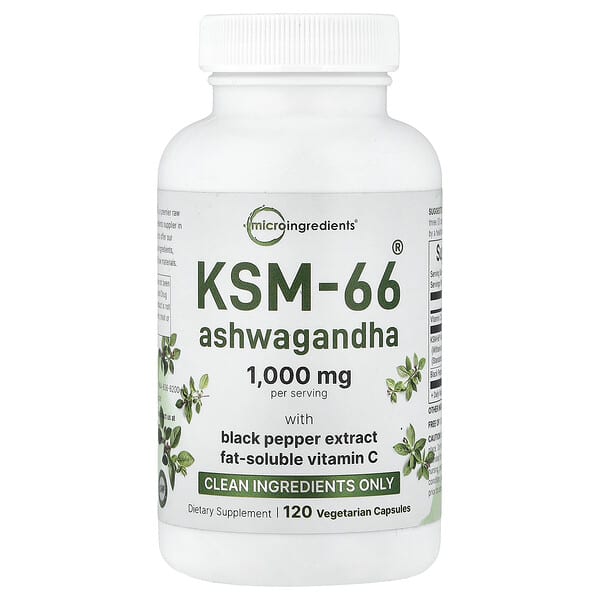 Micro Ingredients, KSM-66® Ashwagandha, 120 Vegetarian Capsules 3 Micro Ingredients, KSM-66® Ashwagandha, 120 Vegetarian Capsules