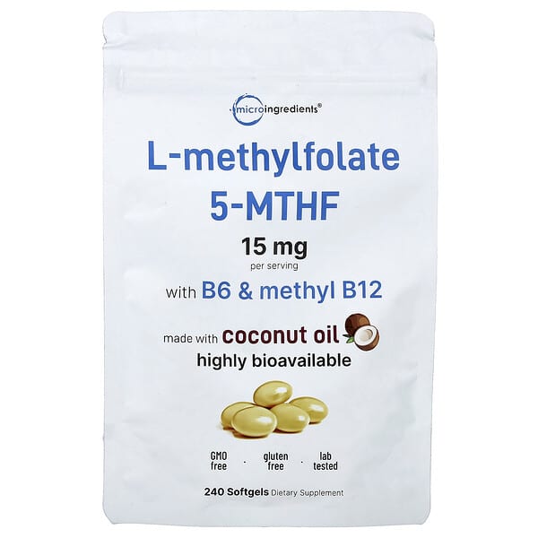 Micro Ingredients, L-Methylfolate, 240 Softgels