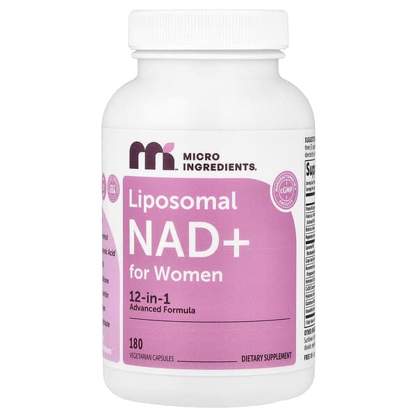 Micro Ingredients, Liposomal NAD+ for Women, 180 Vegetarian Capsules