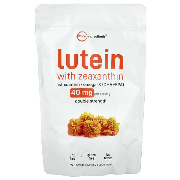 Micro Ingredients, Lutein With Zeaxanthin, 240 Softgels