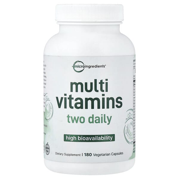 Micro Ingredients, Multi Vitamins, High Bioavailability, 180 Vegetarian Capsules