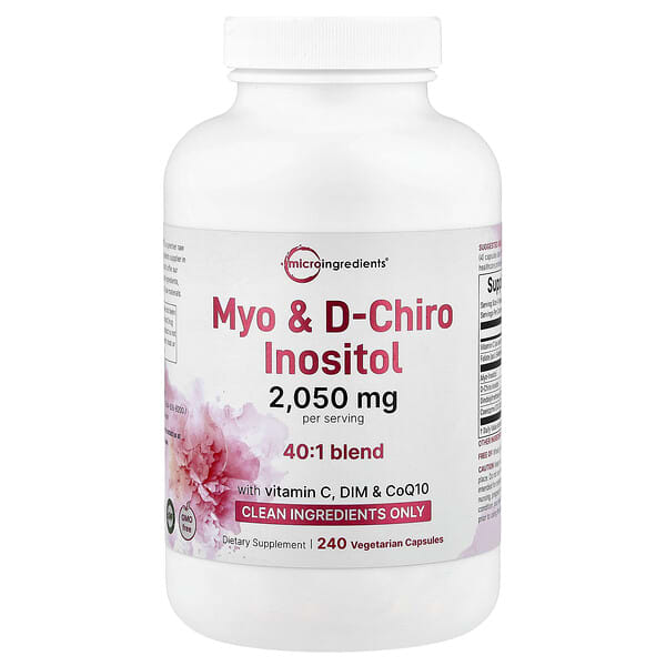 Micro Ingredients, Myo &  D-Chiro Inositol, 240 Vegetarian Capsules