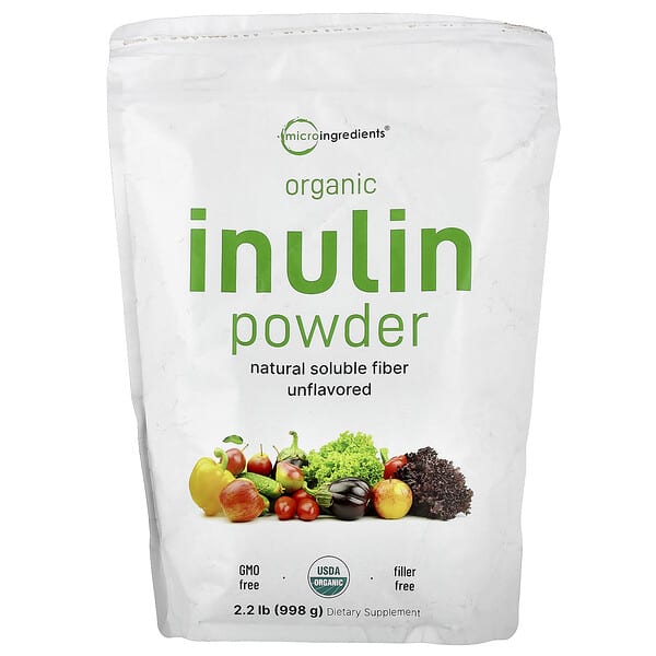 Micro Ingredients, Organic Inulin Powder, Unflavored, 2.2 lb (998 g)