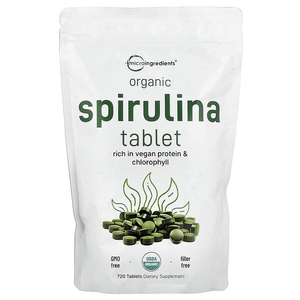 Micro Ingredients, Organic Spirulina, 720 Tablets