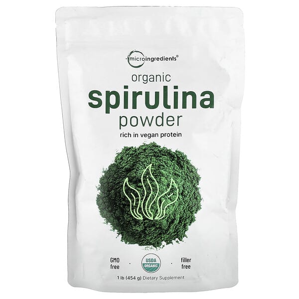 Micro Ingredients, Organic Spirulina Powder, 1 lb (454 g)