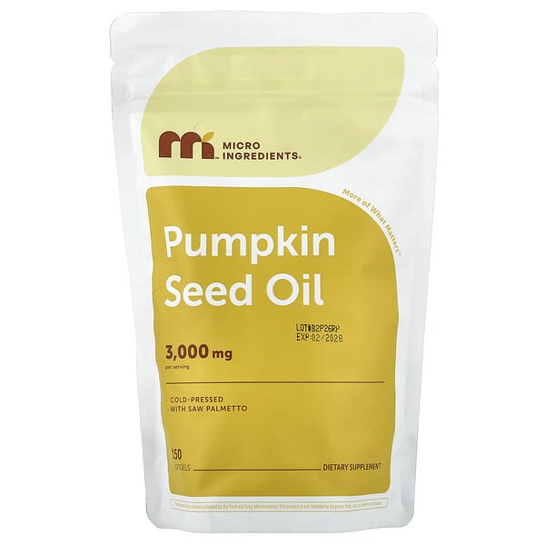 Micro Ingredients, Pumpkin Seed Oil, 150 Softgels (1,000 mg per Softgel)