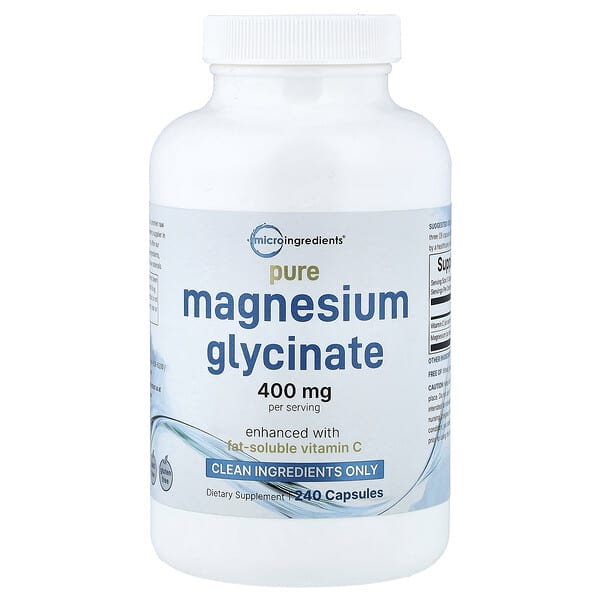 Micro Ingredients, Pure Magnesium Glycinate, 240 Capsules