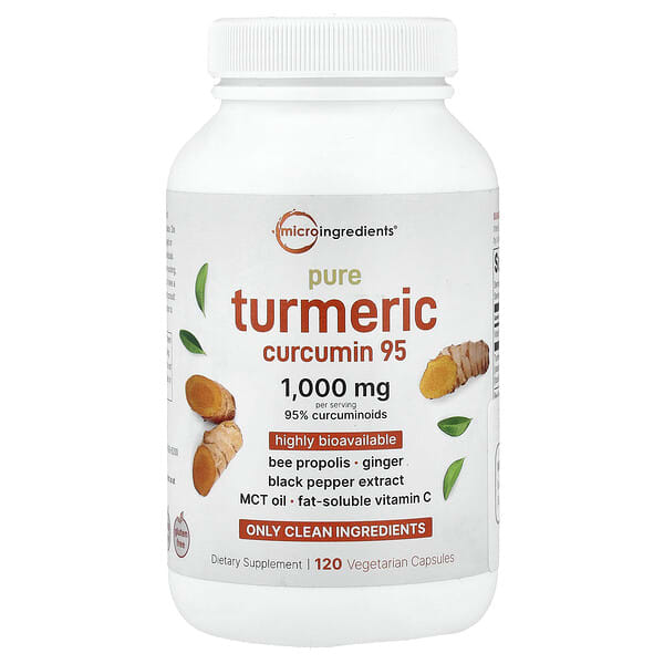 Micro Ingredients, Pure Turmeric Curcumin 95, 120 Vegetarian Capsules