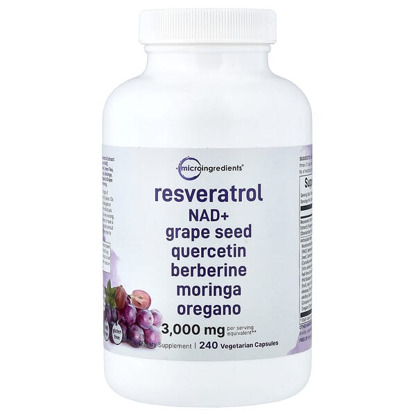 Micro Ingredients, Resveratrol, 240 Vegetarian Capsules